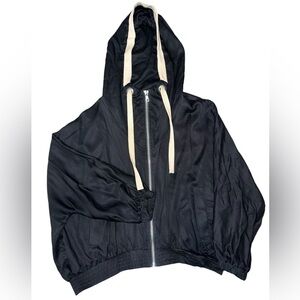 ZARA Women’s Black Oversize Hooded Jacket Size M
